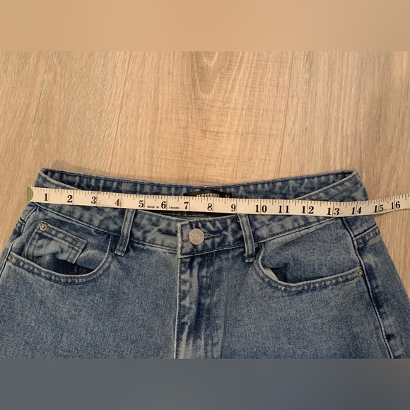 Missguided Barrel Wide-Leg High-Rise Jeans Raw Hem Grunge🎉Host Pick🎉 - Picture 11 of 13